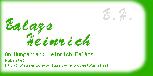 balazs heinrich business card